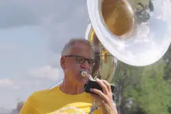 Retired Louisiana accountant Kent Broussard, 66, fulfills lifelong dream of joining LSU marching band